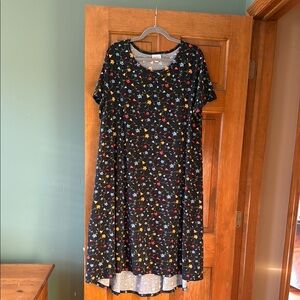 Woman’s Black Floral Dress, Lularoe, never worn